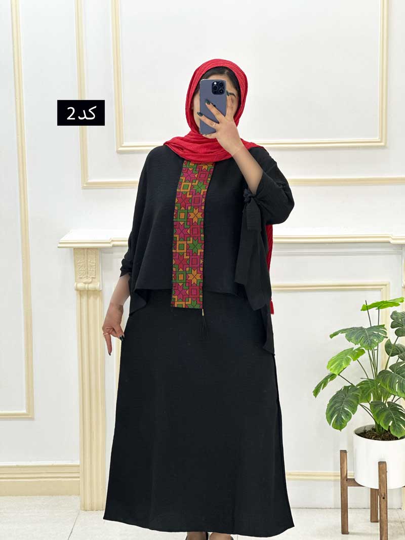 Double-breasted-shirt-coat-code-850531-4-1 (1) مانتو پیراهنی دو تکه جلو سنتی کد8505311 - Image 1