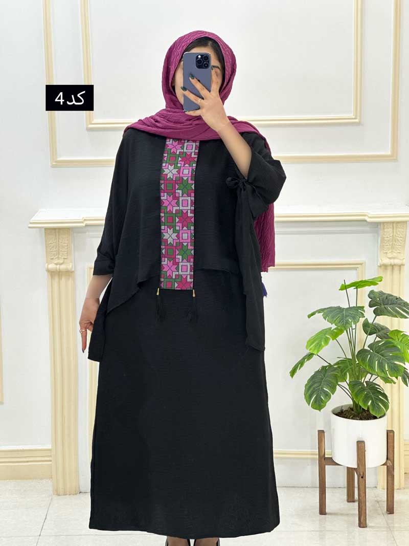 Double-breasted-shirt-coat-code-850531-4-1 (2) مانتو پیراهنی دو تکه جلو سنتی کد8505311 - Image 3