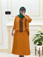 مانتو پیراهنی دو تکه جلو سنتی کد8505311 - Image 4