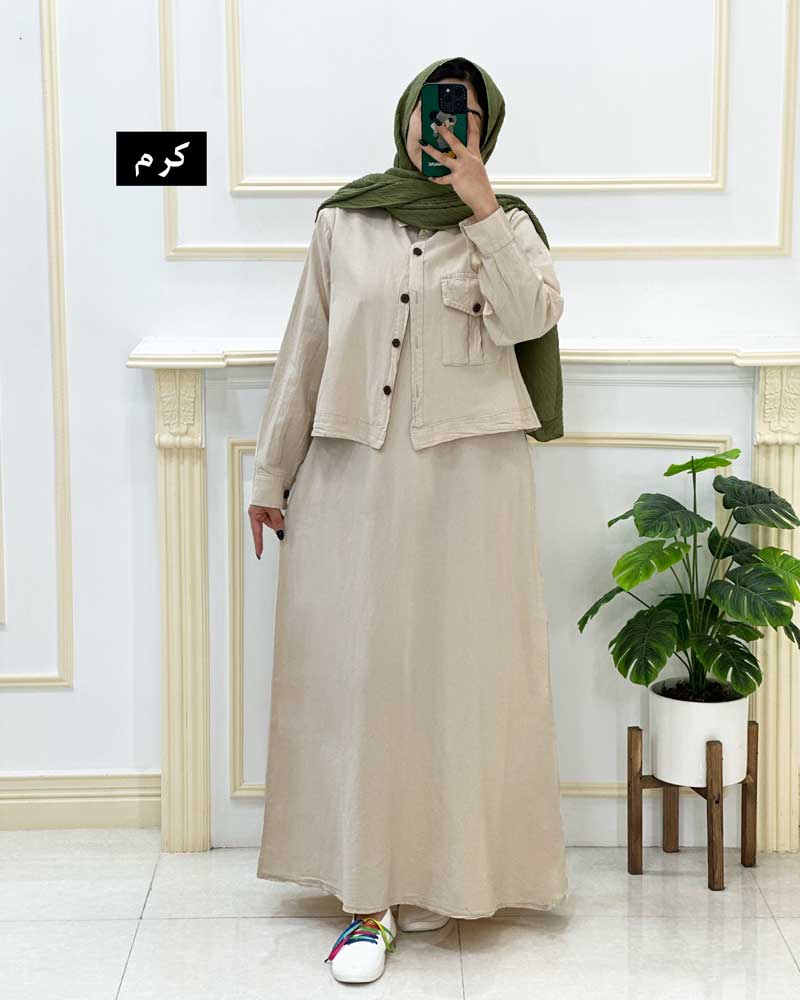 Coat-sarafon-fiber-code 408128 (5) کت سارافون الیاف کد۴۰۸۱۲۸ - Image 1
