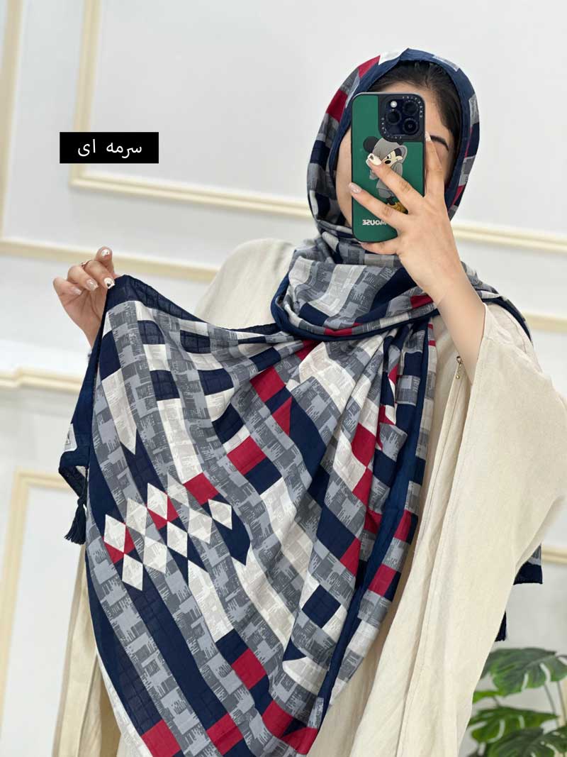 patterned-cotton-shawl-2-code-10195 (2) شال نخی طرحدار2 کد10195 - Image 1