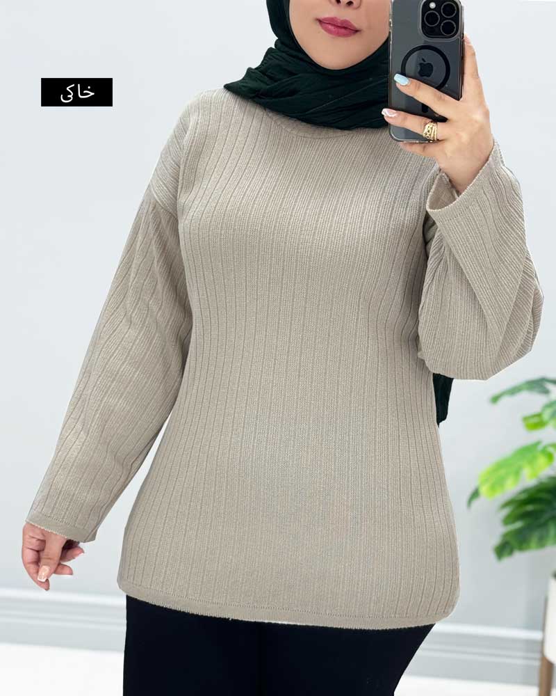 IMG_20241012_174012_998 بلوزبافت طرح راه راه کد۲۰۰۱۰ - Image 1