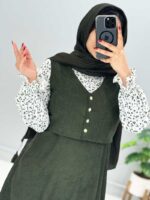 پیراهن مخمل گلسا کد ۹۶۸۱۷۸ - Image 5