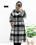 مانتو پشمی یقه انگلیسی کد 329761 - Image 2