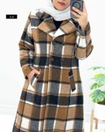 مانتو پشمی یقه انگلیسی کد 329761 - Image 5
