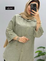 شومیز مانتویی لینن کیارا کد 329851 - Image 4