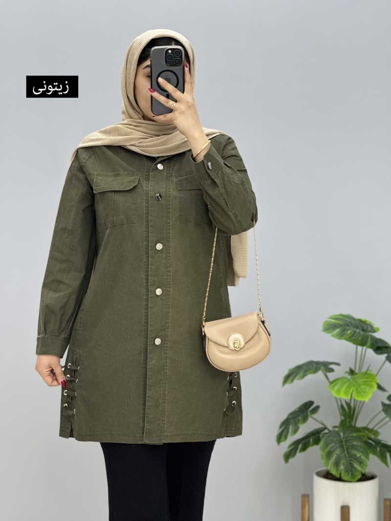 calvin-klein-denim-coat-code-227595 (4) مانتو کتان کلوین کد 227595 - Image 1