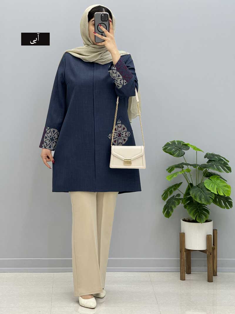 manisas-mid-length-coat-code-227583 (4) مانتو مزونی مانیسا کد 227583 - Image 1