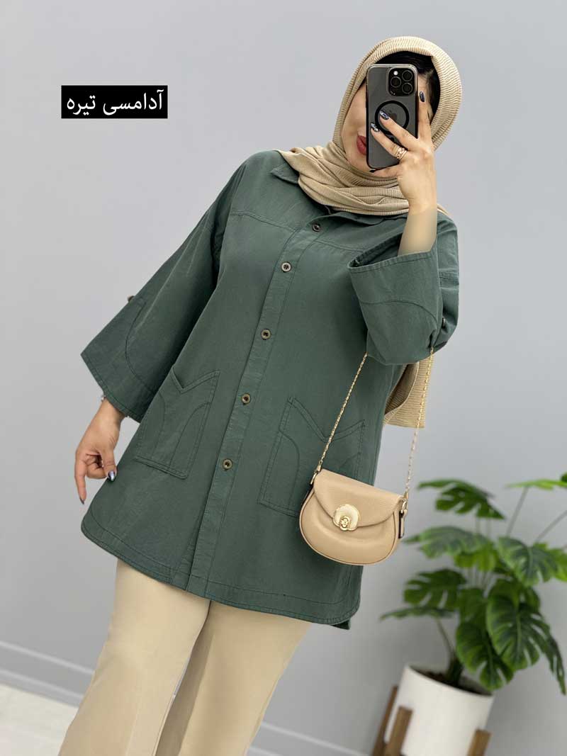 saya-linen-coat-code-227586 (1) مانتو لینن سایا کد 227586 - Image 1