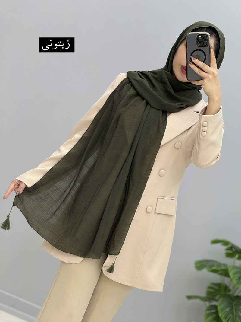Shiba Slip Shawl Code 12091 (5) شال اسلپ شیبا کد 12091 - Image 1