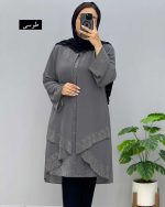 مانتو مجلسی درزاد کد 81809 - Image 7