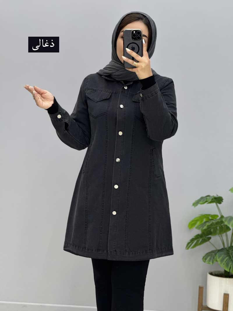ghazaleh-denim-coat-code-227781 مانتو جین غزاله کد 227781 - Image 1