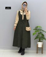 پیراهن بلند مخمل پریسان کد96887