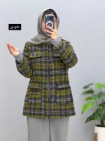 کت یقه گرد پشمی  آیشن کد25301 - Image 3