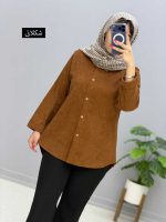 مانتو یقه مردانه مخمل سامره کد 3298127 - Image 6