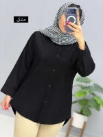 مانتو یقه مردانه مخمل سامره کد 3298127 - Image 3