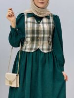 پیراهن و وست بلندمخمل بارلی کد 96852 - Image 6