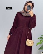 پیراهن دانتل دوزی مخمل چیستا کد 96894 - Image 4