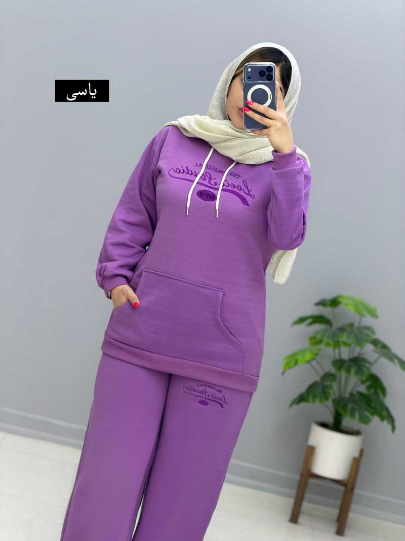 IMG_2578 ست هودی وشلوار دورس رسپینا کد356153 - Image 1