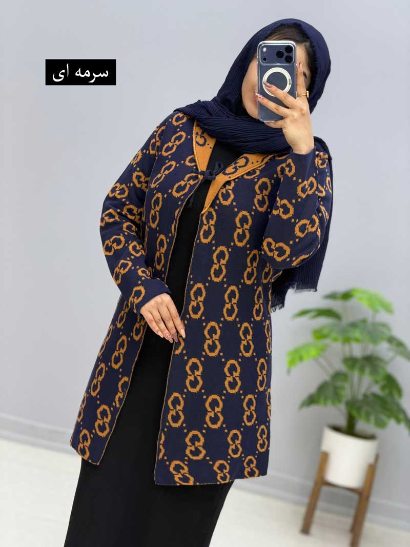 IMG_3240 مانتو جلوباز بافت آزالیا کد 201692 - Image 1