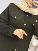 مانتو یقه مردانه مخمل باواردیا کد209701 - Image 8