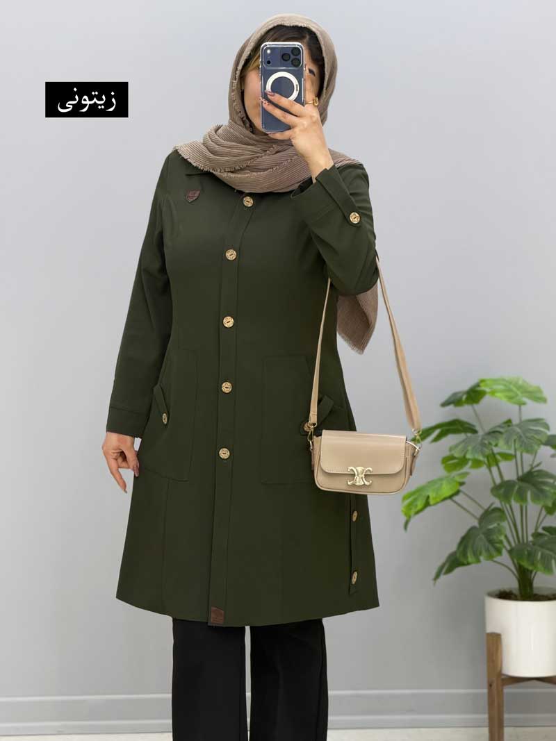 code458237 (5) مانتو 2جیب تنسل آی سین کد 458237 - Image 1