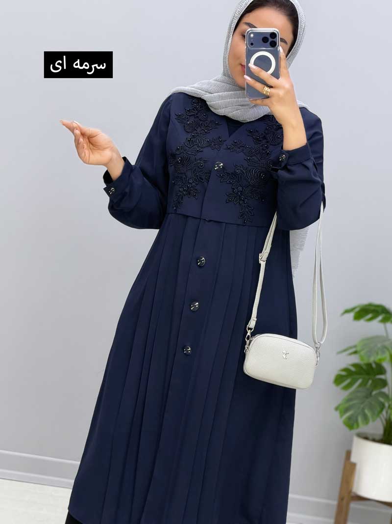 10102418 (5) مانتو بلندکرپ گراس کد 10102418 - Image 1