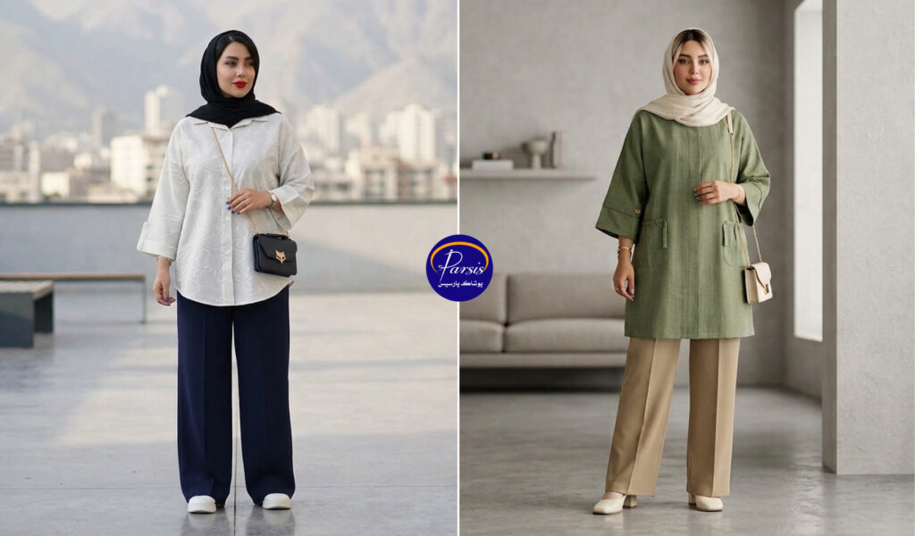 ست کردن شلوار پارچه‌ای بر اساس مدل و برش شلوار
