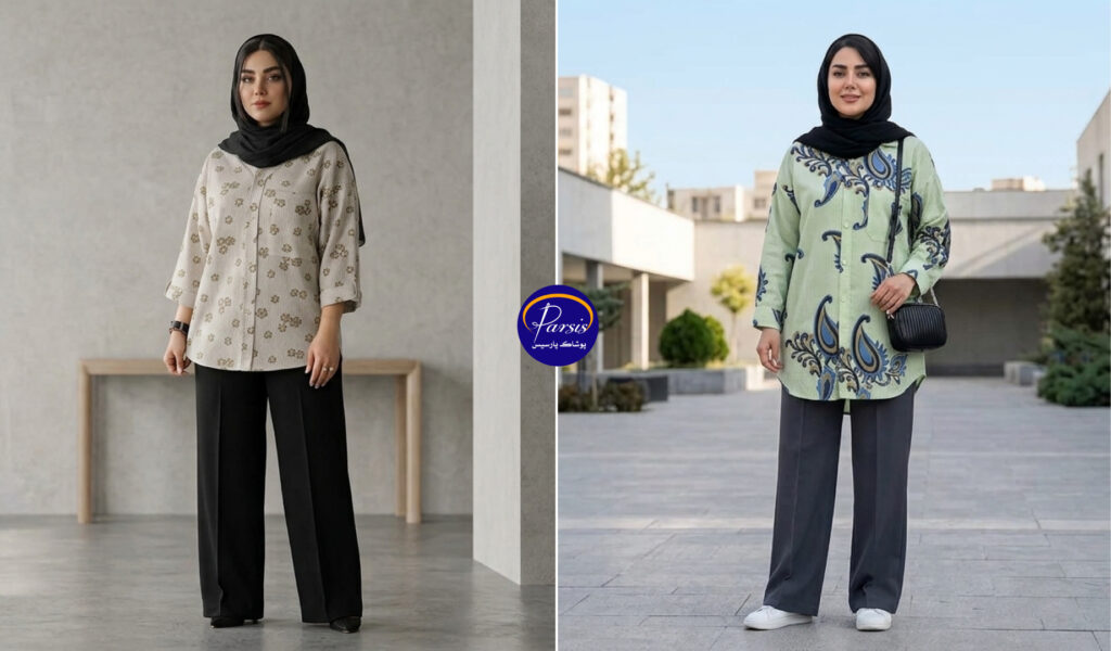 ست کردن با شلوار پارچه ای زنانه
