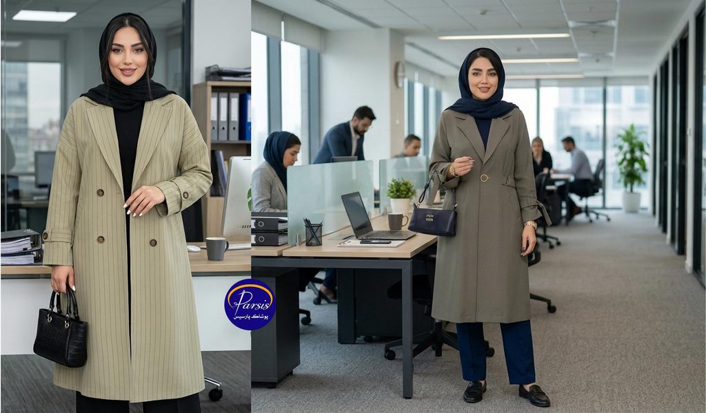 جدیدترین مدل مانتو اداری ۱۴۰۵؛ مدلهای شیک و ترند 2 مانتو اداری بلند